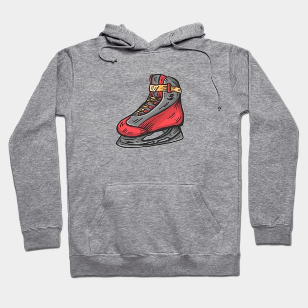 Ice Skate Illustration Hoodie by SLAG_Creative